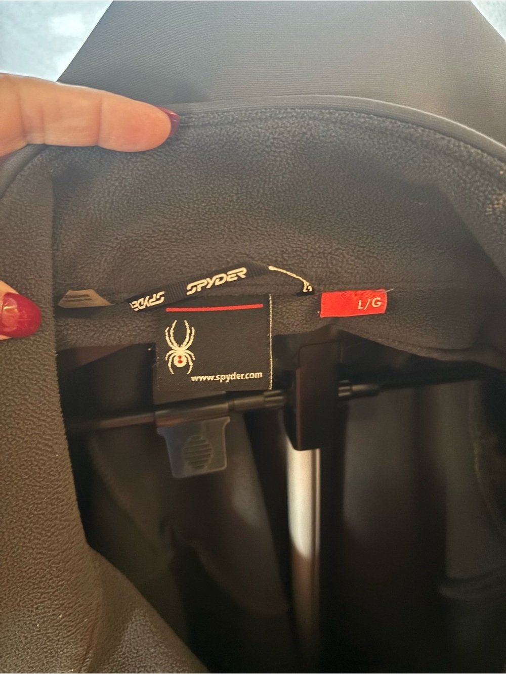 Spyder Black Performance Jacket with Red Accents - Picture 5 of 7